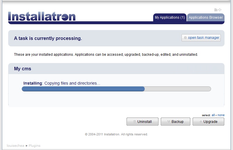 How to install Drupal using Installatron in DirectAdmin