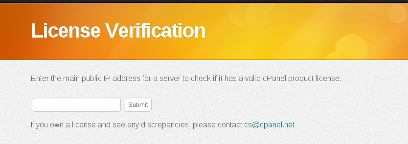 cpanel license check cpanel license check