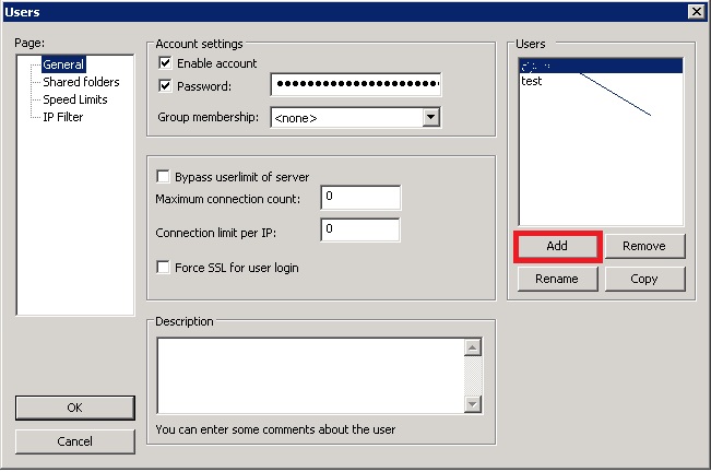Filezilla Server Hubgre