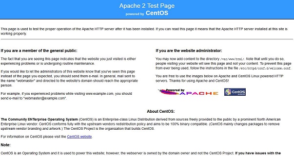 Apache Test Page