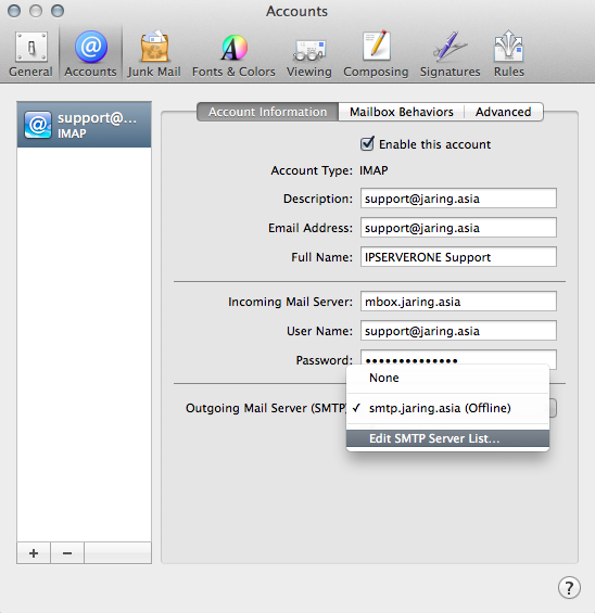 setting up apple serialmailer setting up apple serialmailer