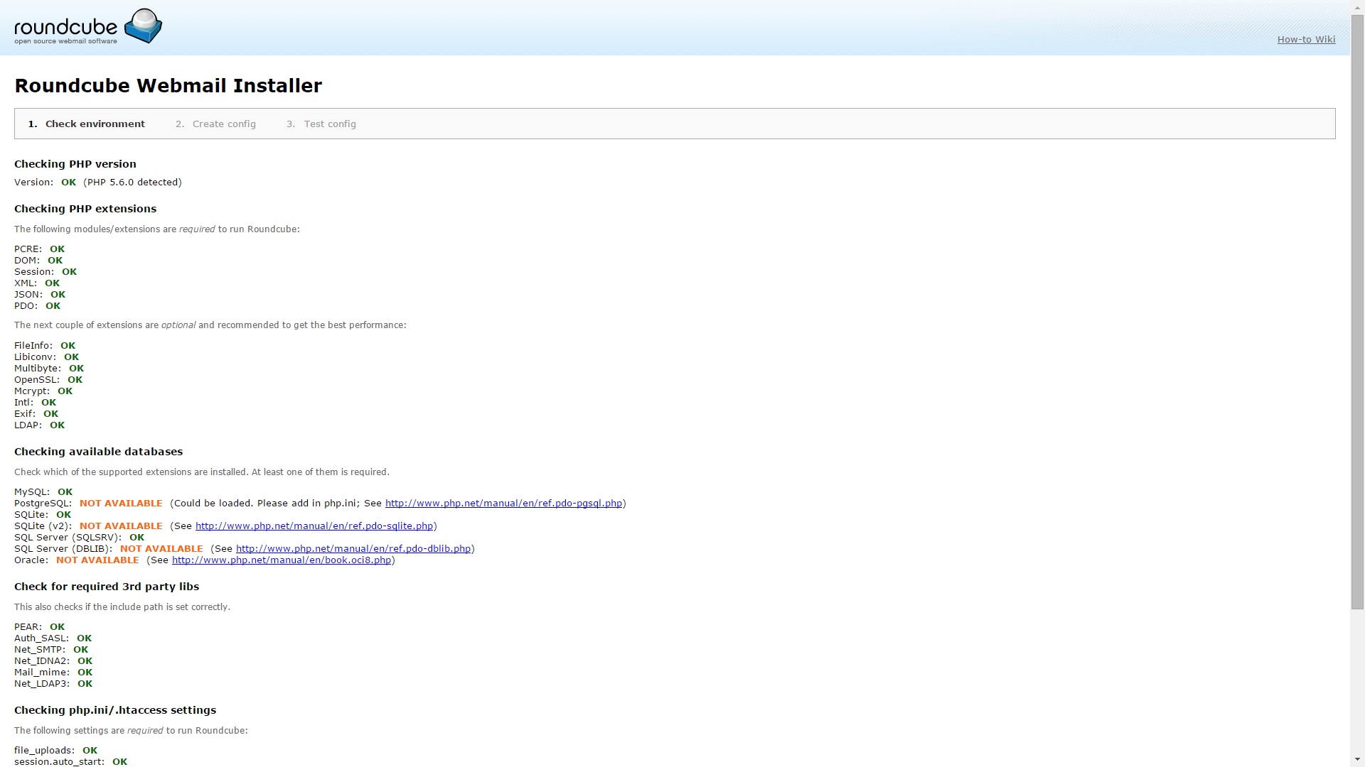 Required mysql. Php.ini. Roundcube install. Php.ini где лежит. Roundcube Webmail