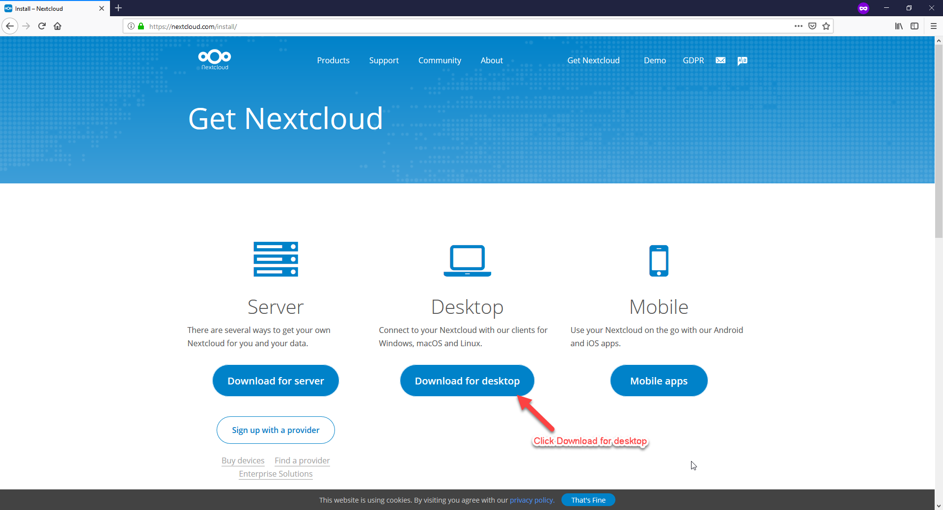 nextcloud client download windows 7