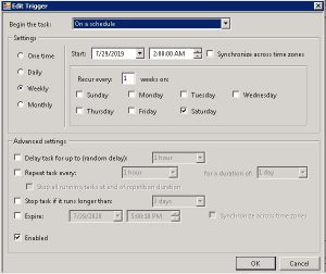 How to schedule a job in windows 2008 server