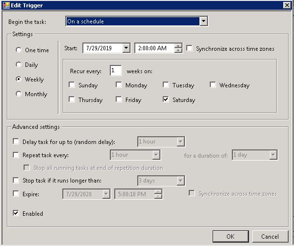 Scheduled jobs windows server 2008