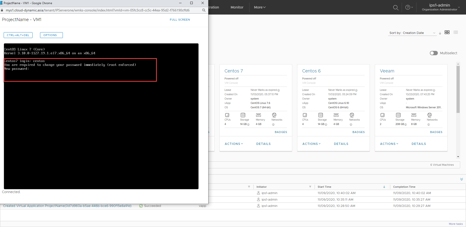 How to Deploy a Virtual Machines using available vApp Template