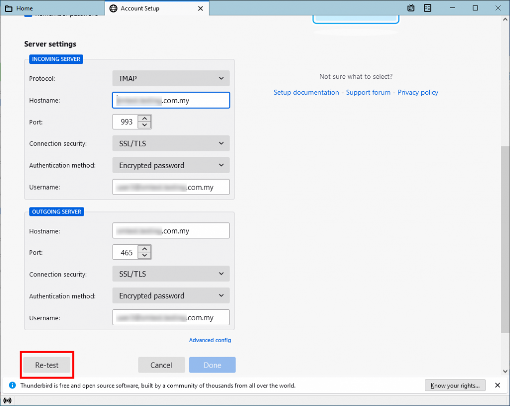 mailbird imap configuration