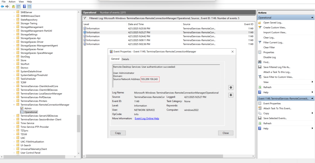 How to Check RDP Windows Server Connection Logs - IPSERVERONE